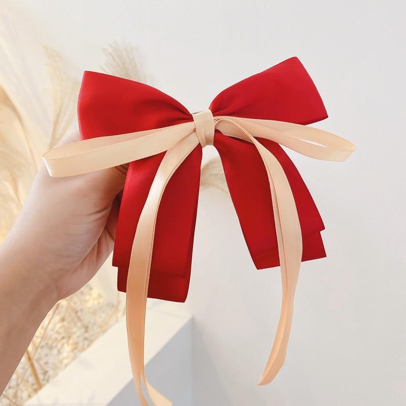 Kẹp Tóc Nơ Tiểu Thư Phong Cách Hàn Quốc