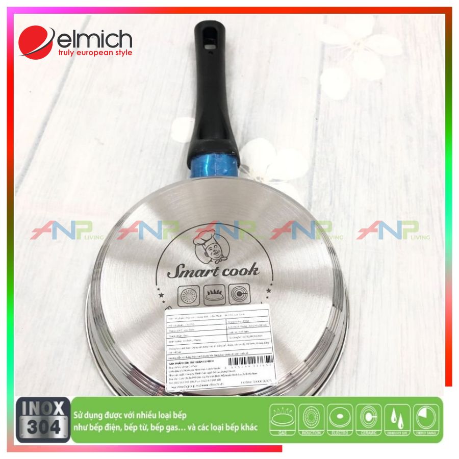 CHẢO INOX 3 ĐÁY CHỐNG DÍNH ELMICH SMARTCOOK MAX B - Hàng Chính Hãng