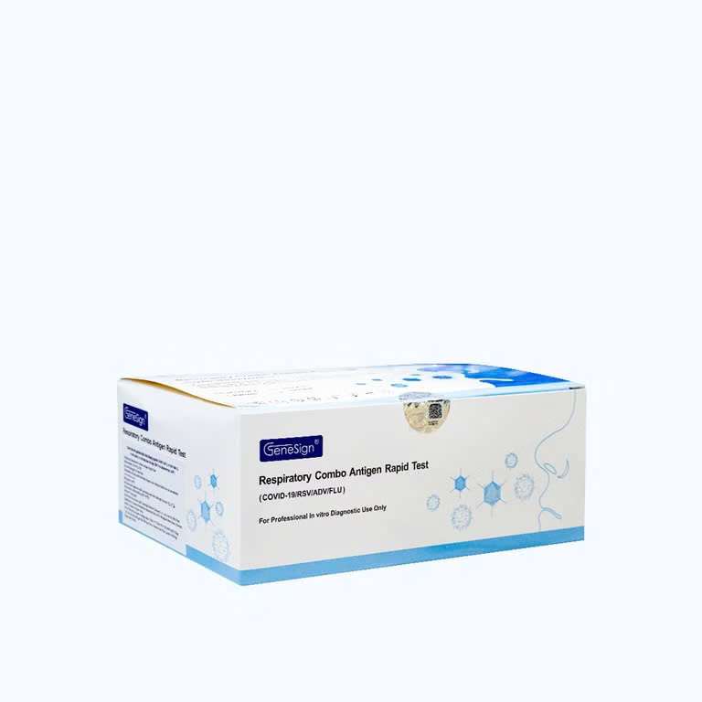 Bộ Test nhanh định tính kháng nguyên Genesign Test Respiratory Combo Covid,Cúm A/B,RSV,ADV