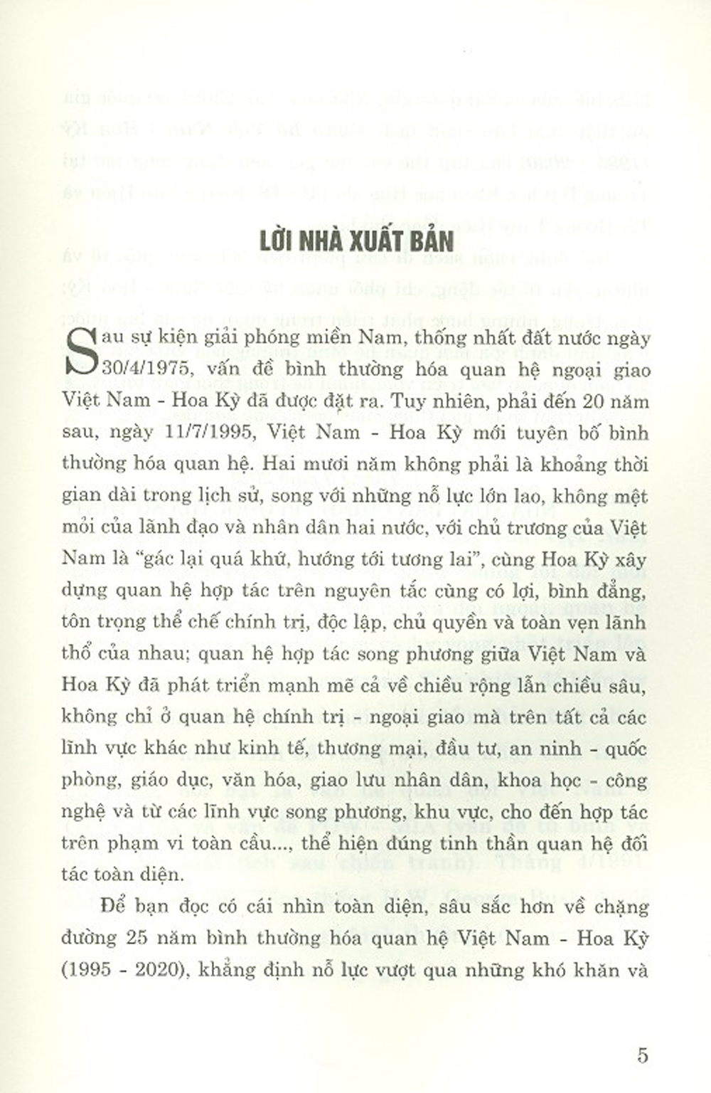 Quan Hệ Việt Nam - Hoa Kỳ (1995-2020)