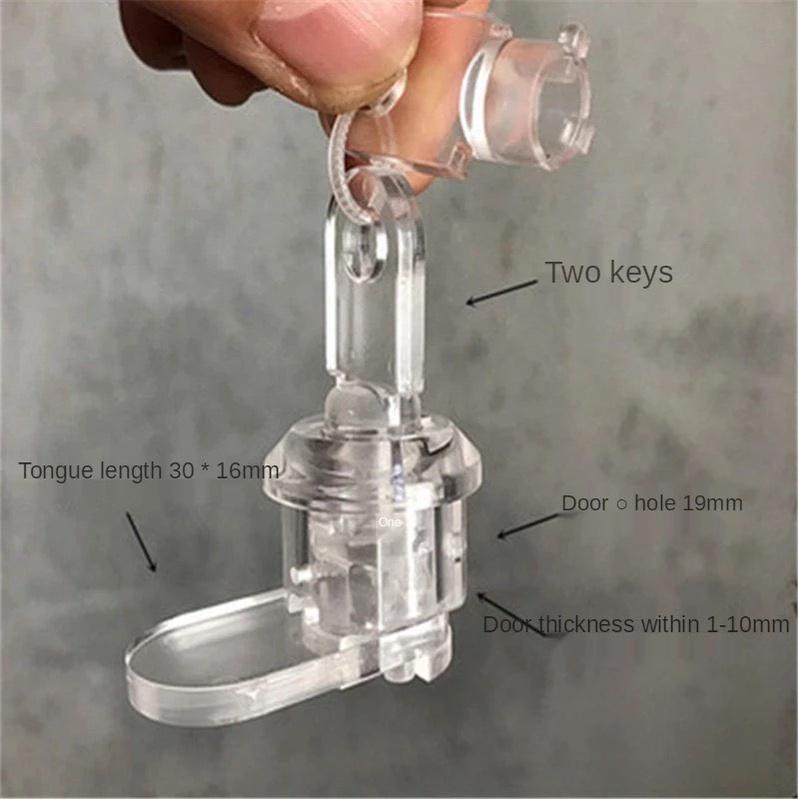 Ổ khóa và chìa khóa trong suốt bằng mica dùng làm hộp, thùng phiếu mica
