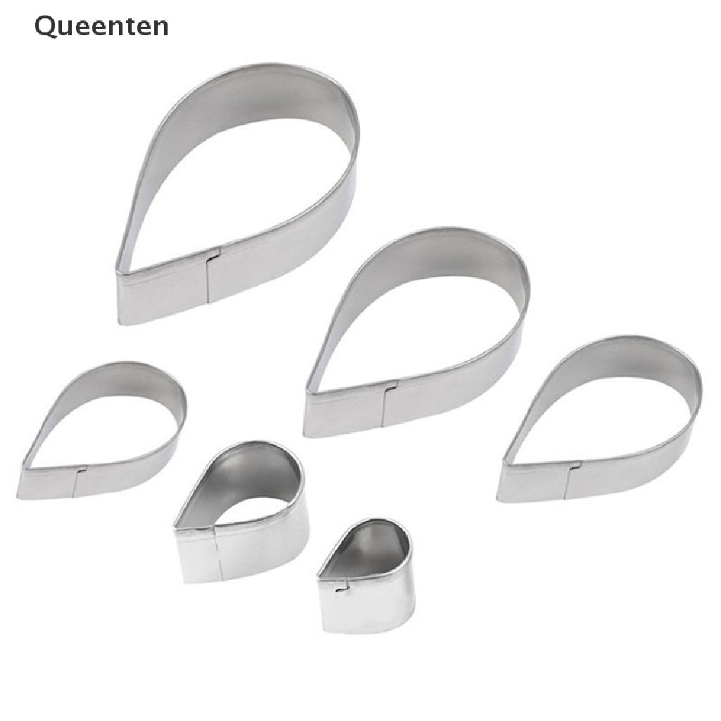 Queenten 6PCS/Set Rose Petal Mold for Cake Decor Fondant Sugarcraft Cutters Tools Mould QT