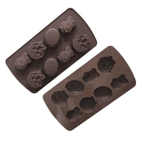 Khuôn silicon hình thỏ, trứng, giỏ trái cây xinh xắn