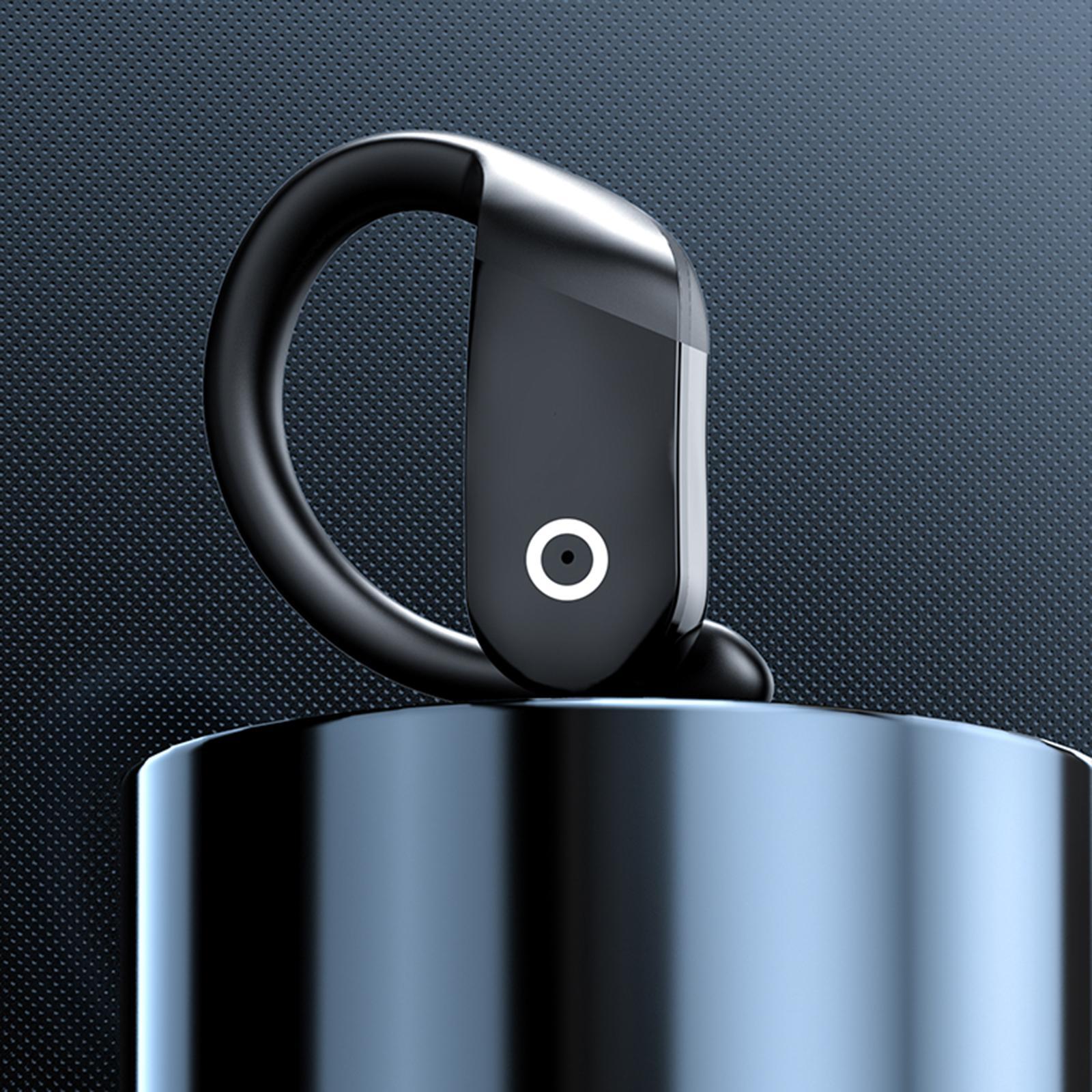 Headset Earpiece Business Earphone Ear Hook Waterproof Headphone for Yoga Black