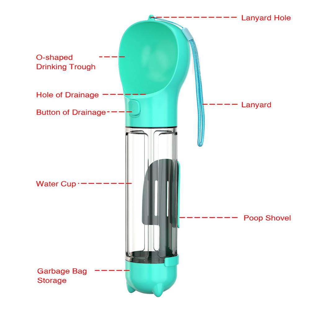 Bình nước cho thú cứng cầm tay 500ml có thể tháo rời