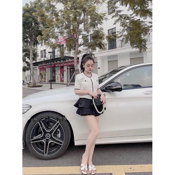 Áo len nữ đẹp, áo len tay lỡ 2 màu đen, trắng