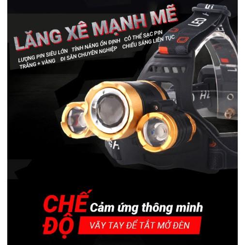 Đèn LED đội đầu siêu sáng điều chỉnh cường độ góc độ có sạc và pin - ShopToro - AsiaMart