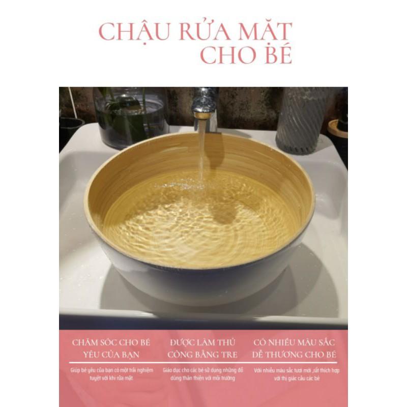 Chậu rửa mặt bằng tre cho spa. Rộng 23cm sâu 10cm