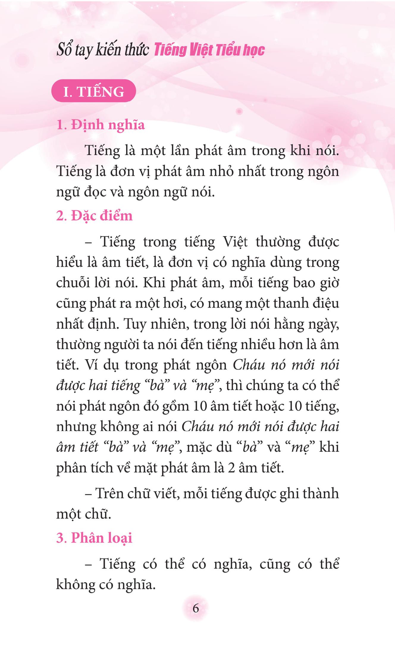 Sổ Tay Kiến Thức Tiếng Việt Tiểu Học (Tái Bản 2023)