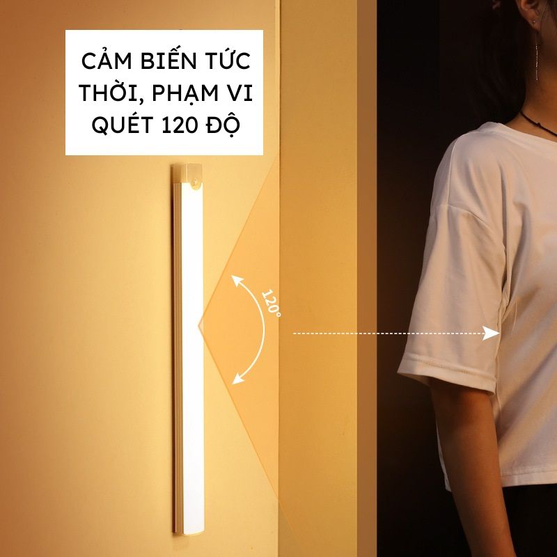 Đèn LED thông minh cảm biến chuyển động cơ thể DCB1, tự động sáng, tự động tắt, không dây, sạc USB