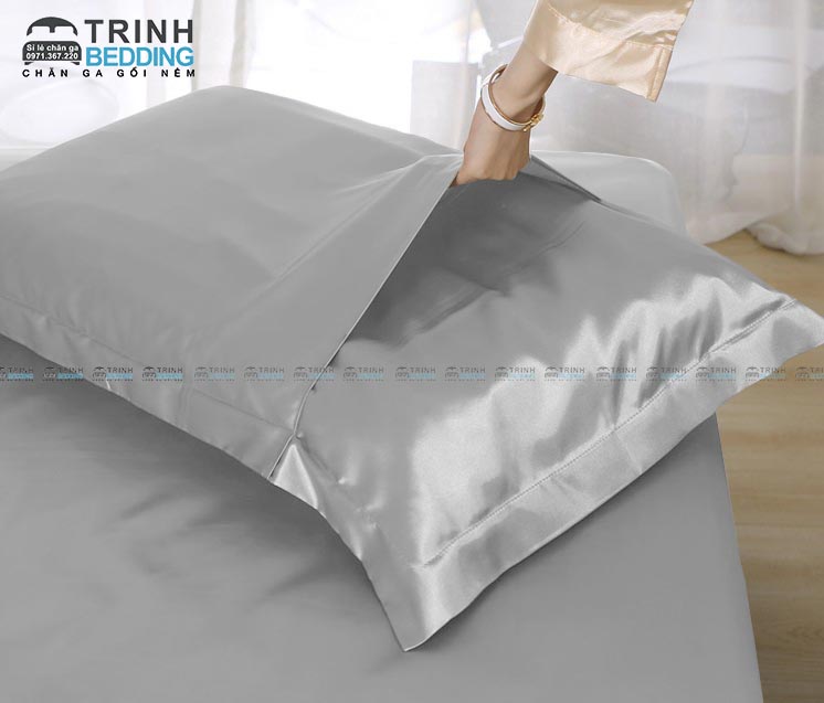 Vỏ Gối Phi Lụa Cao Cấp Nhiều Màu TRINH BEDDING