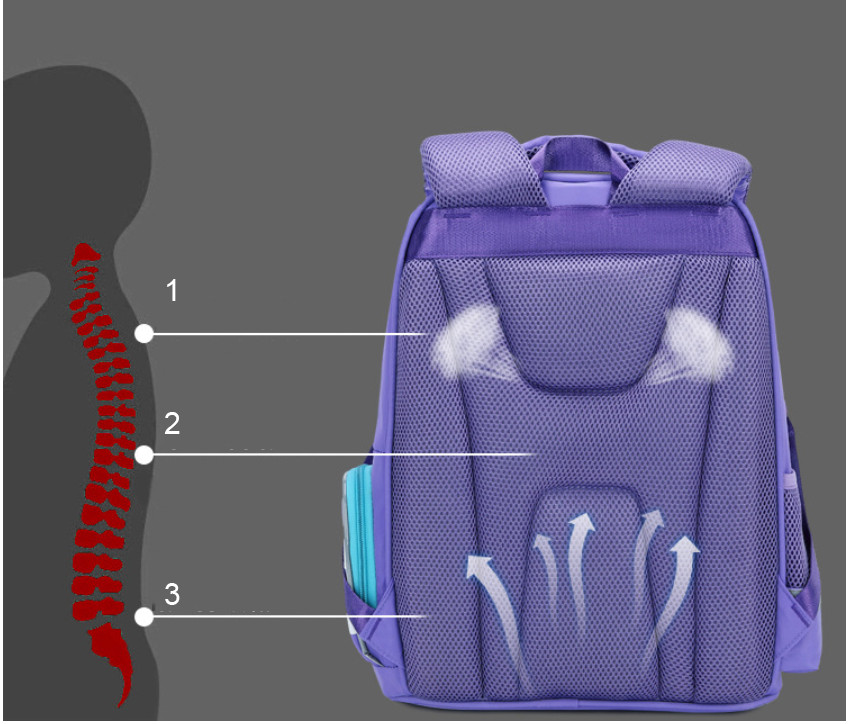 Hình ảnh Ba lô học sinh cấp 1&2 nhẹ chống gù chống nước cao cấp phong cách châu âu