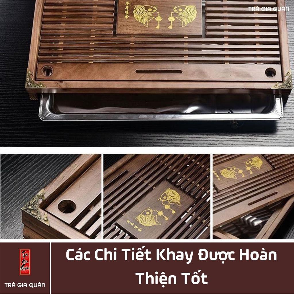 Khay Trà Tre Cao Cấp Chữ Nhật Trung Kích Thước 43*27*5.5 KT 27