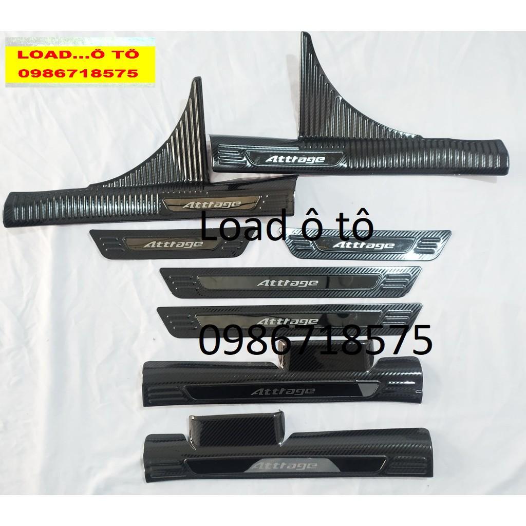 Ốp Bậc Chân Carbon Xe Mitsubishi Attrage 2022-2018 Mẫu Carbon Cao Cấp Nhất Thị Trường