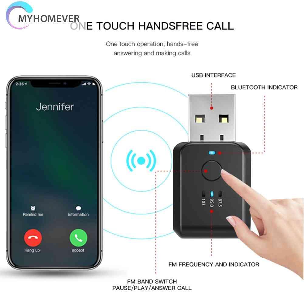 Máy Phát FM FM01 Kết Nối Bluetooth Không Dây Trong Xe Hơi