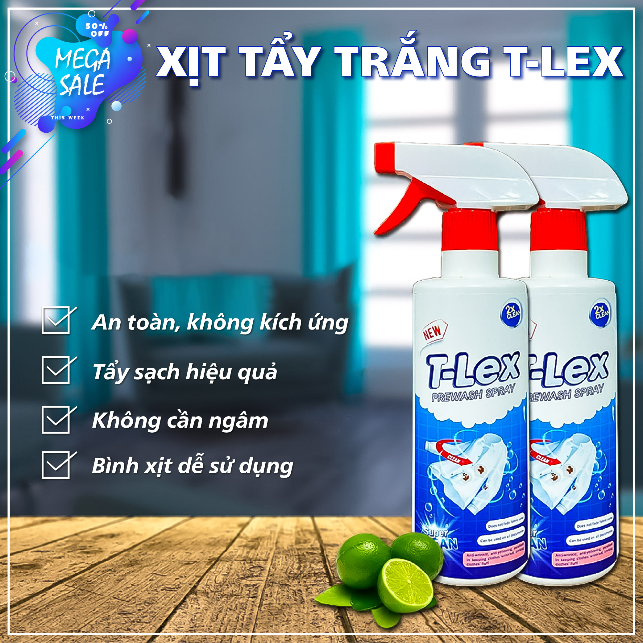 Xịt Tẩy Quần Áo Đa Năng - Tlex Làm Sạch Mọi Vết Bẩn Trên Quần Áo Trắng Và Màu, Xịt Làm Sạch Quần Áo - TLex 500ml , TLex - Xịt Làm Sạch Quần Áo Cao Cấp Không Làm Phai Màu Quần Áo, An Toàn Dịu Nhẹ Với Da Tay