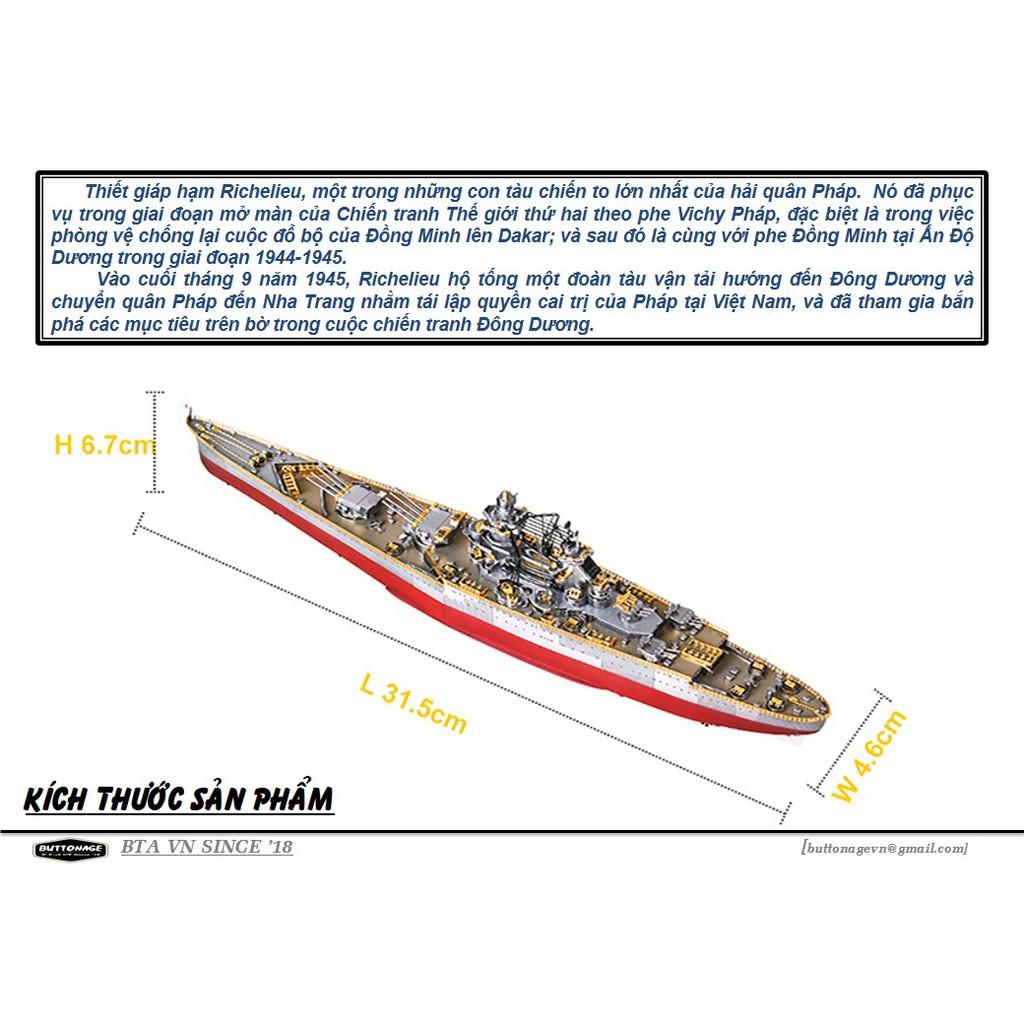 Mô Hình Lắp Ráp 3d Thiết Giáp Hạm Richelieu – Pháp