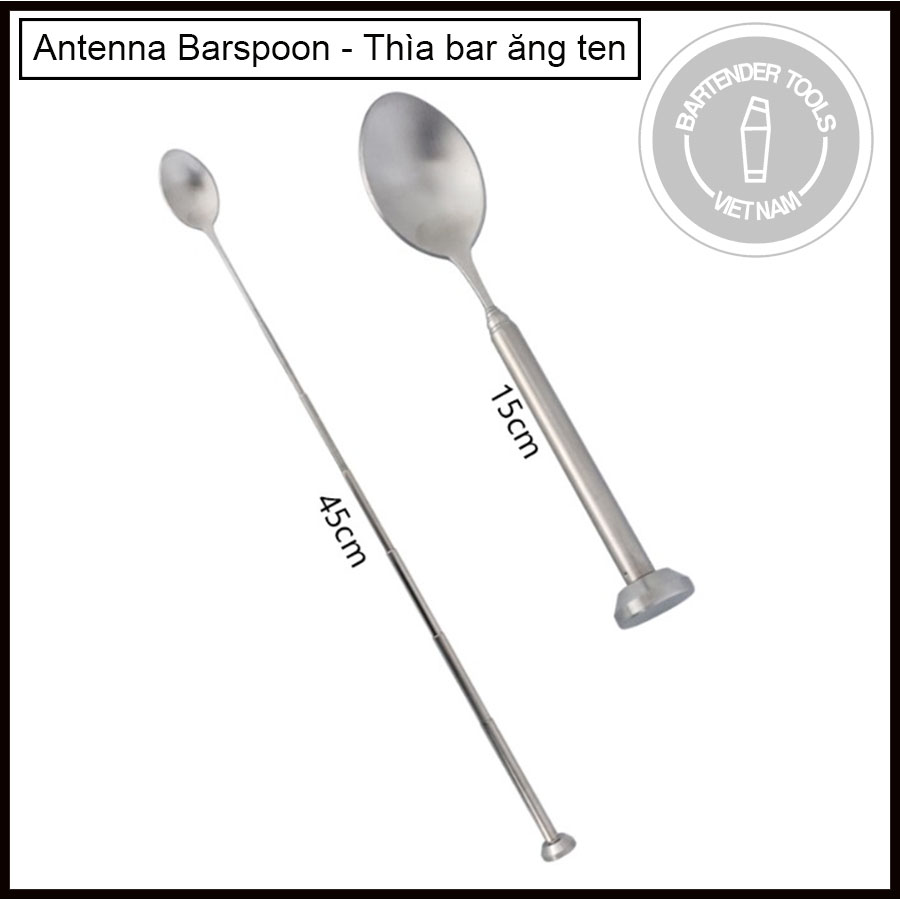 Ăng ten barspoon -Thìa pha chế ăng ten có thể điều chỉnh độ dài