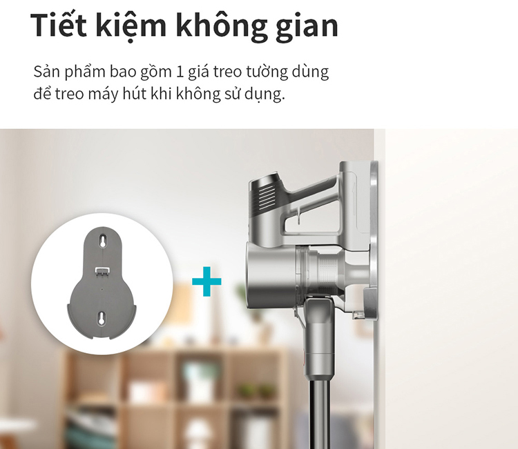 Máy hút bụi không dây Lock&amp;lock ENV356GRY đa năng cầm tay 3 trong 1 (lau sàn, hút bụi, hút bụi giường nệm), động cơ BLDC - Hàng chính hãng
