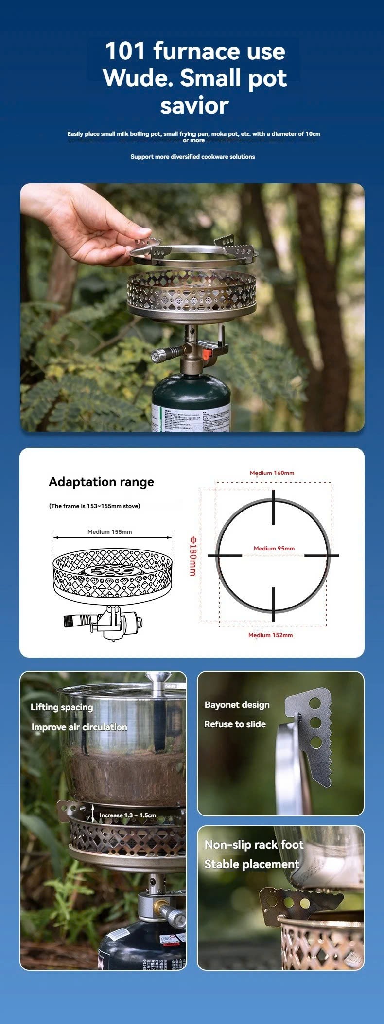 Bếp gas dã ngoại công suất lớn Campingmoon OD-4 OD 4 OD4