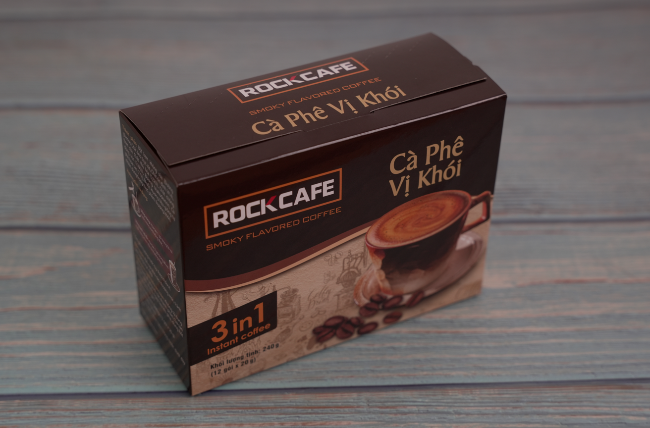 RockCafe - Cà phê vị khói 3 trong 1 (Hộp 12 gói x 20gr)