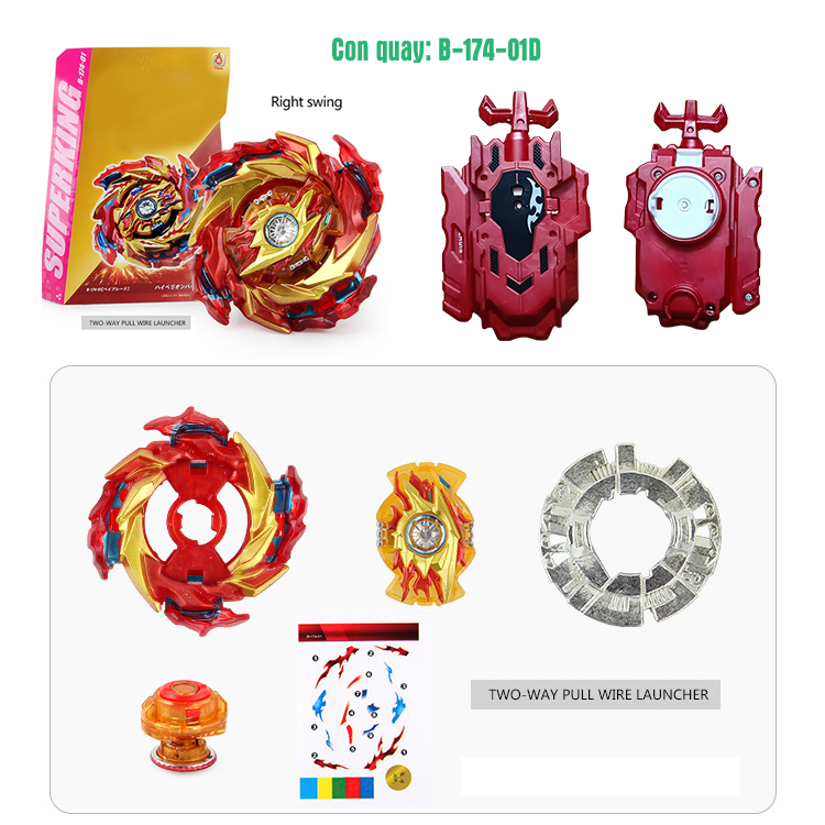 Đồ Chơi Con Quay B174-01D Kèm Tay Quay | Con Quay BEYBLADE B174-01D