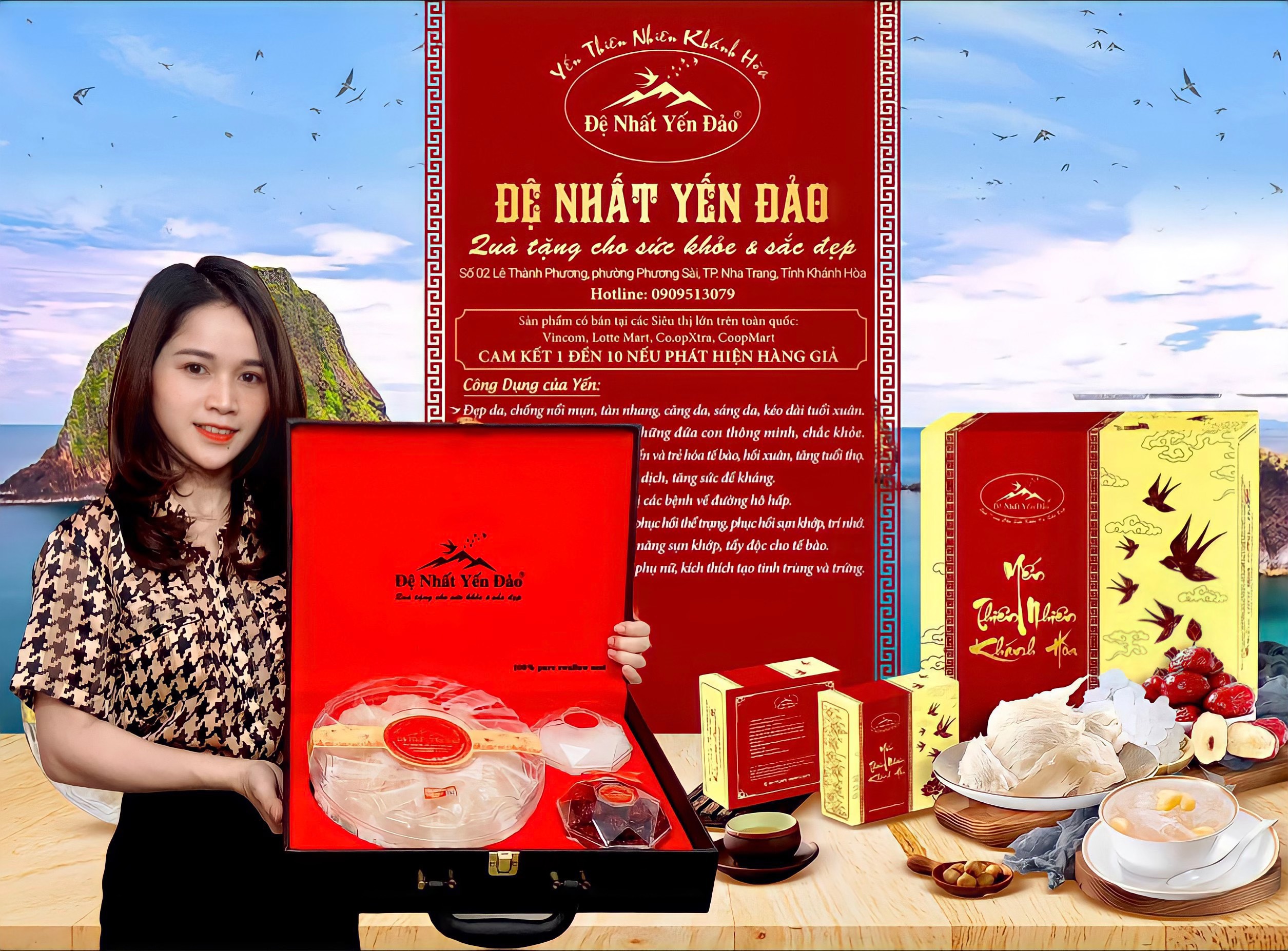 Yến Khánh Hòa - Yến Hồng Huyết Sợi - Đệ Nhất Yến Đảo - Bồi bổ sức khỏe sau sinh - Hỗ trợ giảm căng thẳng - Phục hồi tổn thương - Kích thích tạo hồng cầu