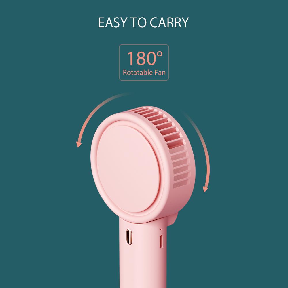 Quạt mini cầm tay di động, 3 chế độ, sạc USB để bàn tiện lợi