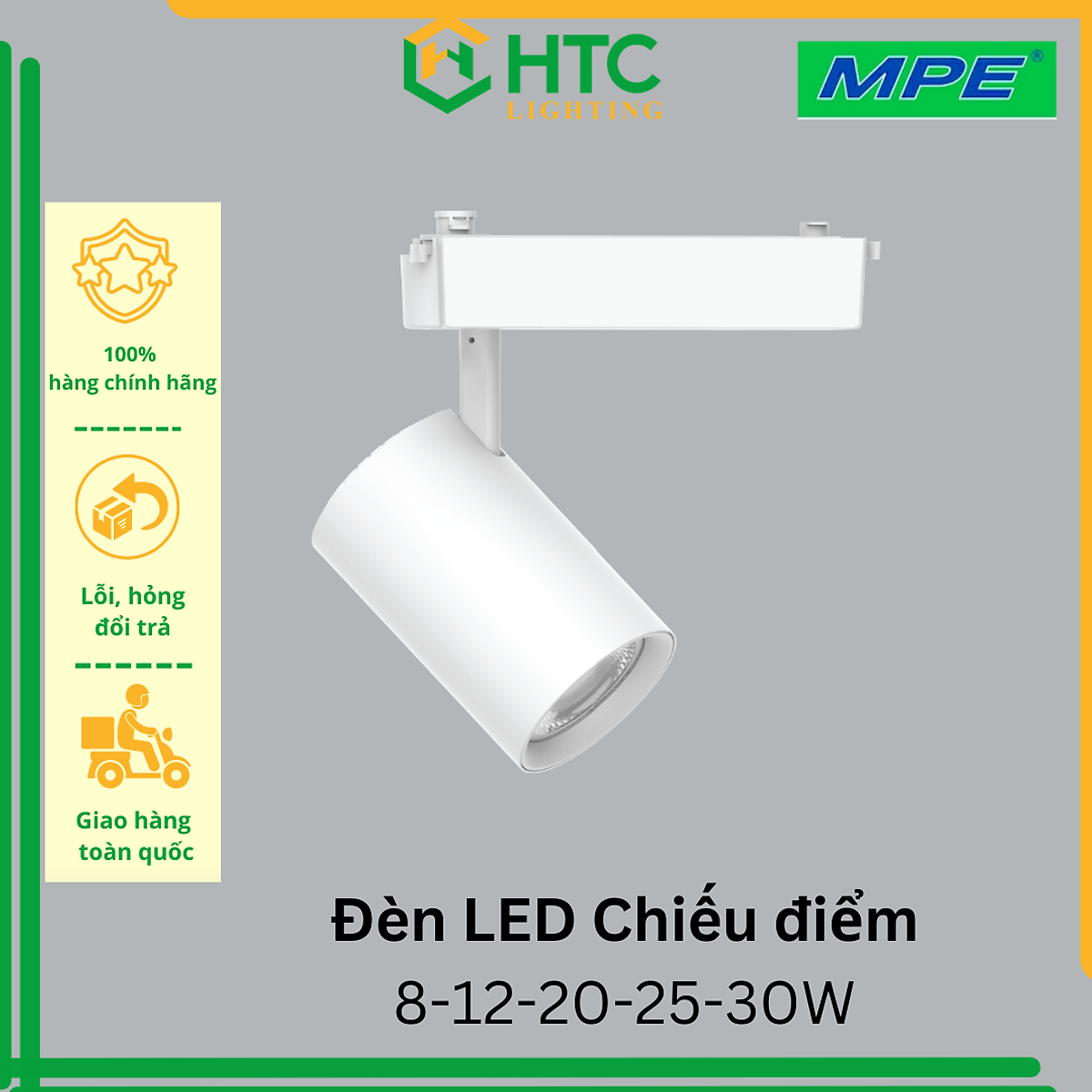 Đèn LED chiếu điểm/ rọi ray 8-12W (seri TSL2)- Thương hiệu MPE