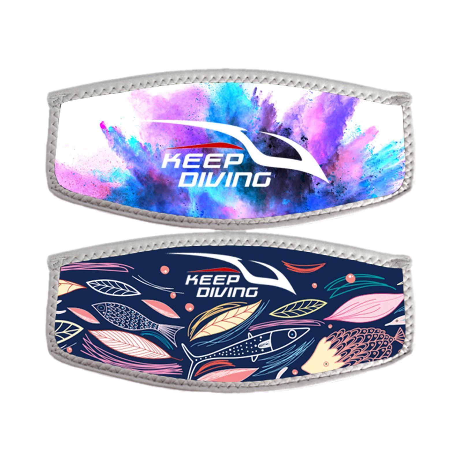 2xReplacement Padded Mask Strap Cover Scuba Diving Free Dive Pink