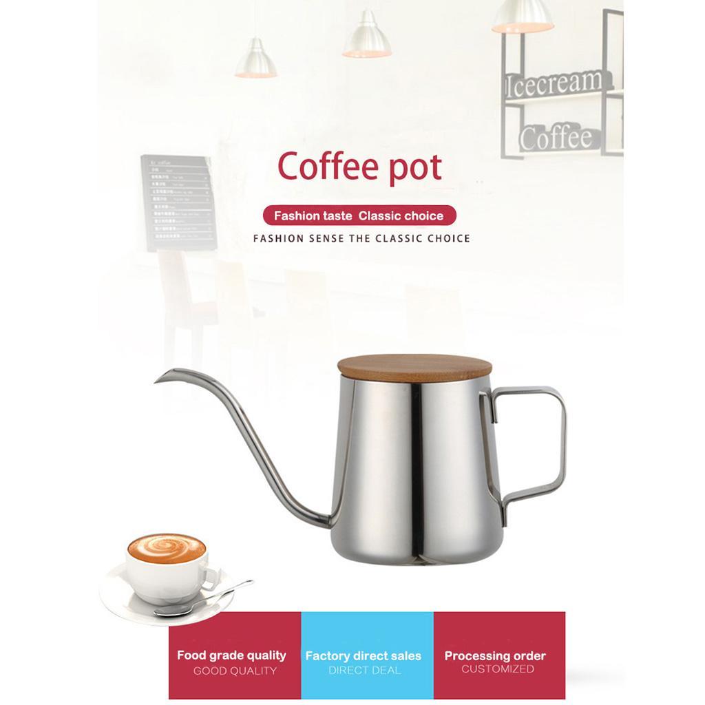 2X Gooseneck Pot Stainless Steel Pour Kettle 350ml