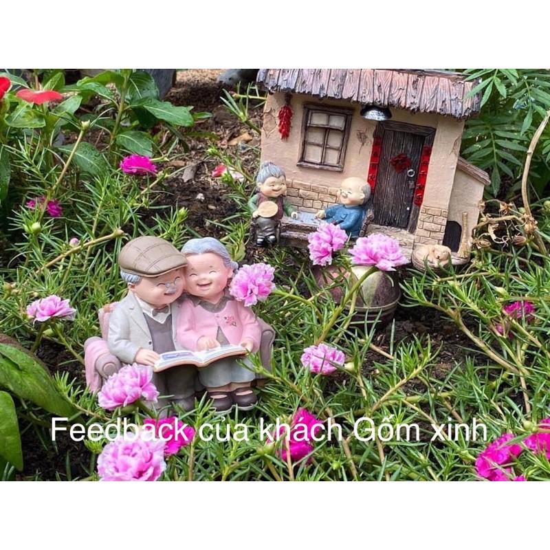Tượng ông bà già hạnh phúc