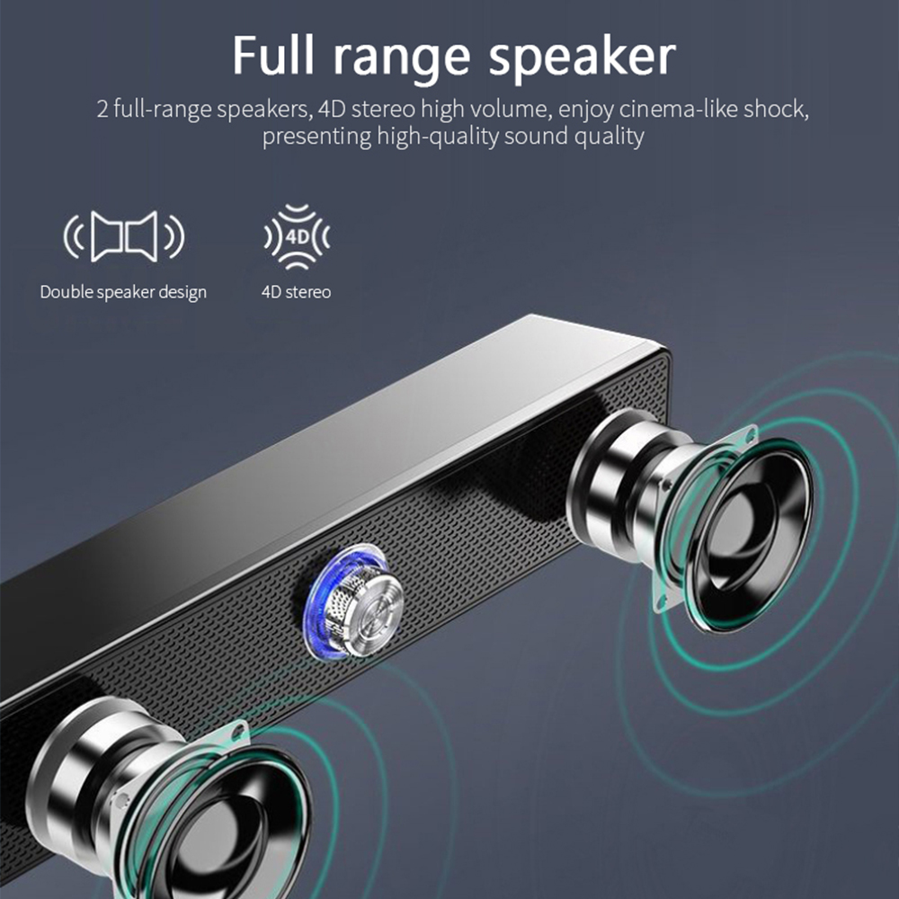 Soundbar với loa siêu loa TV âm thanh nhà hát nhà hệ thống bluetooth loa thêm bass máy tính loa máy tính bass stereo mới Color: B