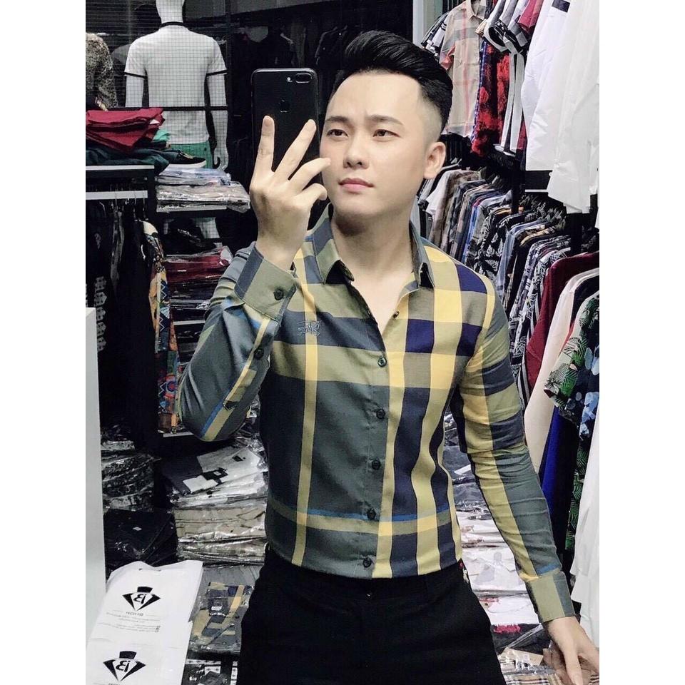 ÁO SƠ MI TAY DÀI PHONG CÁCH HÀN QUỐC KẺ SỌC CARO