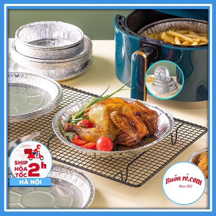 Set 10 đĩa nhôm nồi chiên không dầu bảo vệ nồi - Đĩa nhôm hấp thụ nhiệt tốt 01536