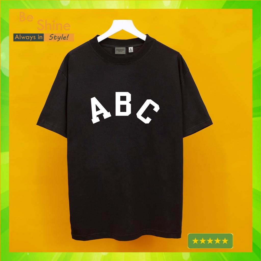 Áo thun unisex ABC , Áo Phông Basic Chất Vải Cotton Thời Trang Nam Nữ