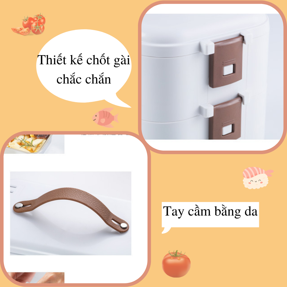 Hộp cơm cắm điện giữ nhiệt văn phòng CTFAST - A08 : Thiết kế 2 tầng tiện dụng, chất liệu inox 304 cao cấp hỗ trợ hấp, nấu chín, làm nóng đồ ăn nhanh chóng - Tặng túi giữ nhiệt cao cấp