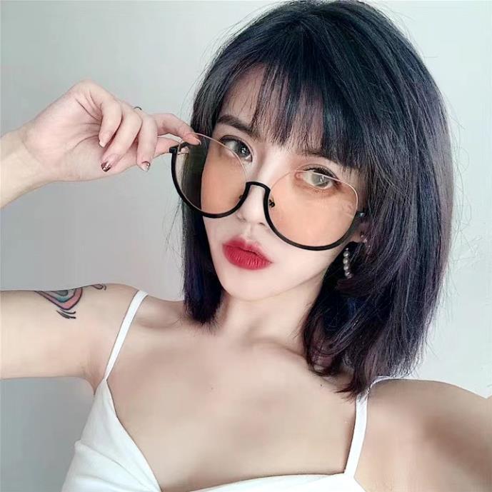 kính râm Hàn Quốc nữ cá tính nửa gọng D142