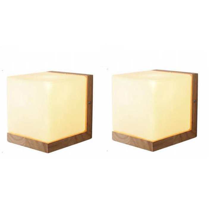 Combo 2 đèn vách hình khối vuông - DV00011 | kèm bóng - đèn tường trang trí WINNING LAMP
