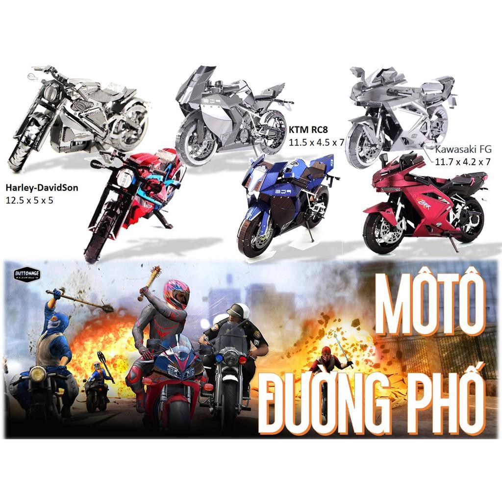 Mô Hình Lắp Ráp 3d Seri Moto Đường Phố