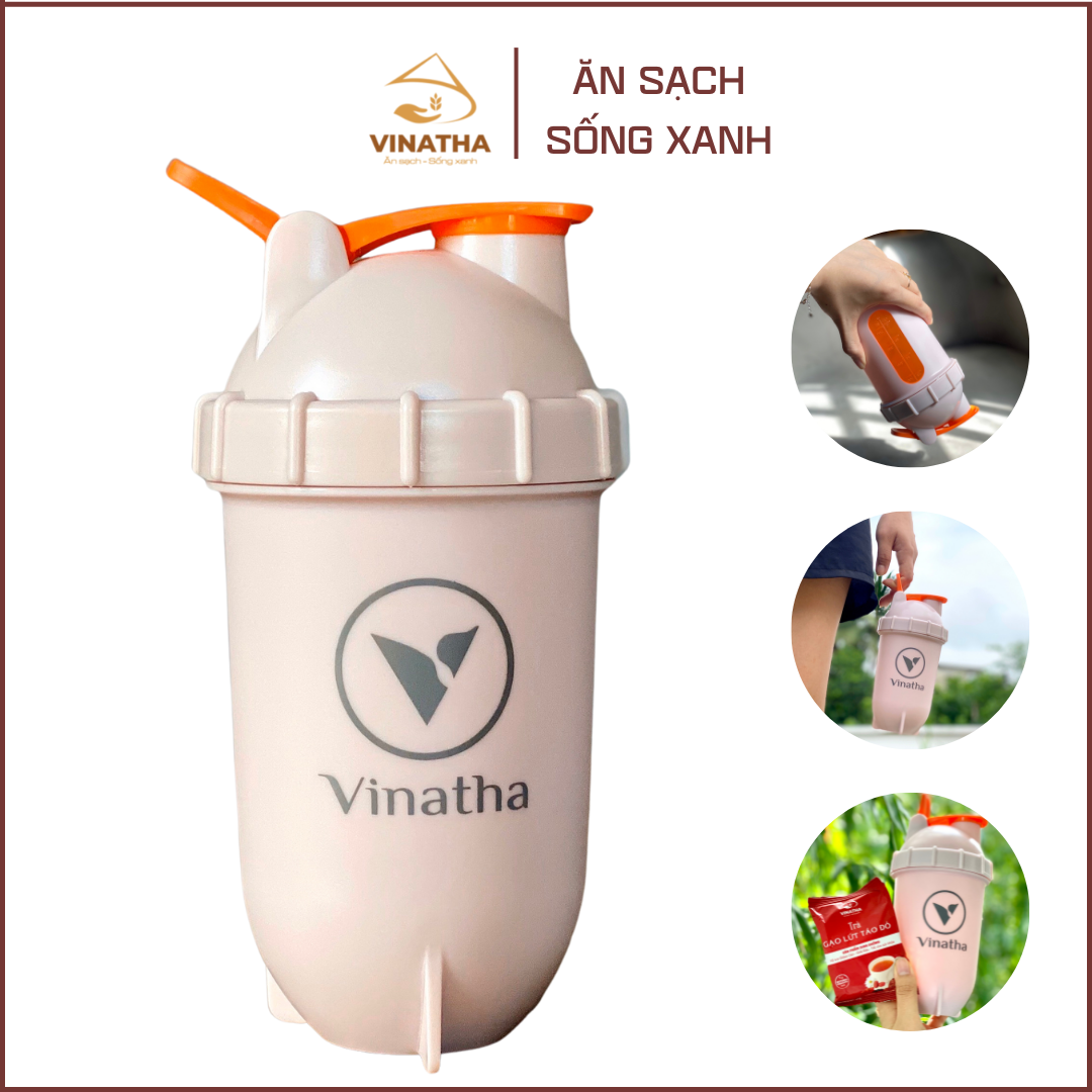 Hình ảnh Bình Đựng Nước, Bình Lắc Pha Chế, Shaker Tập Gym - Nhựa Cao Cấp Chịu Nhiệt Vinatha, 500ml