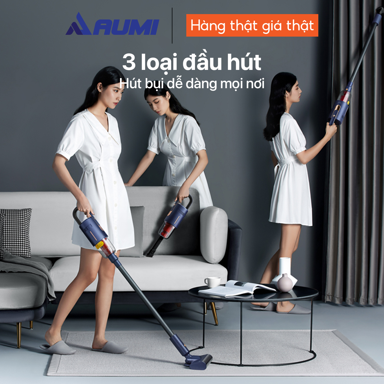 Máy Hút Bụi Cầm Tay Không Dây Siêu Nhẹ Deerma VC811 - Hàng Nhập Khẩu