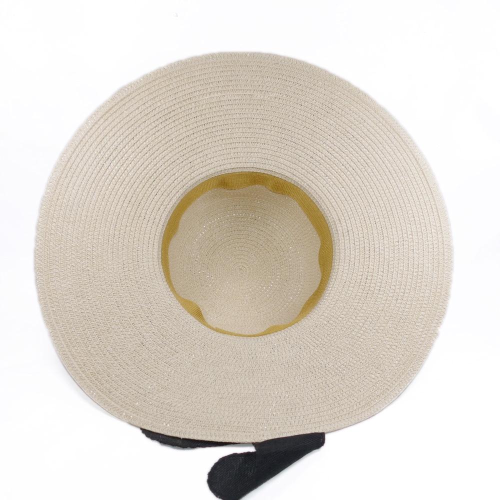 Mũ cói hoa to và nơ vành rộng 12 cm, vòng đầu 56 cm - chất liệu vải cói đẹp thích hợp cho chị em phụ nữ