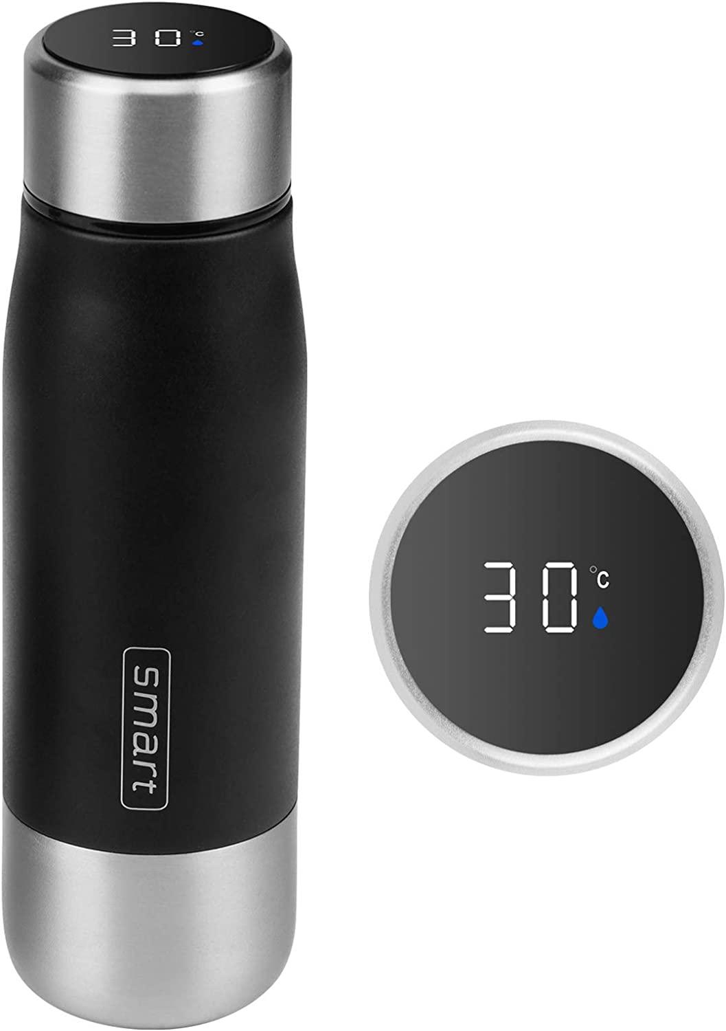 Bình giữ nhiệt inox 360ml, cốc nước thông minh có đèn LED hiển thị nhiệt độ