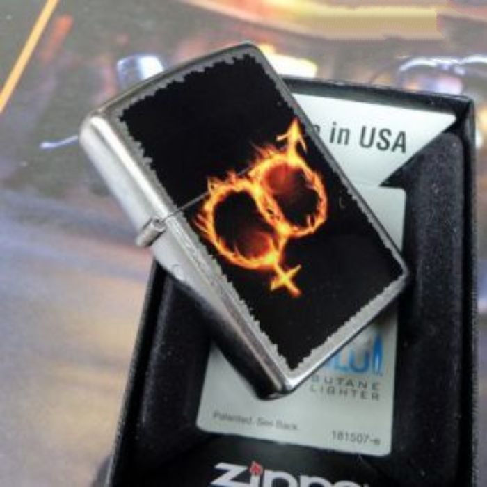 Bật Lửa Zippo Men Women Fire Street Chrome Chính Hãng Usa