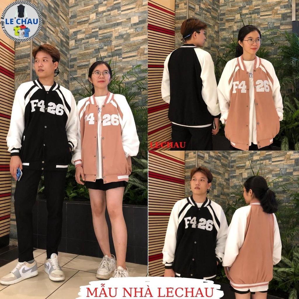 Áo Khoác Da Unisex Form Rộng F426 Bomber Jacket Nam Nữ Phong Cách Varsity Streetstyle Hottrend Chất Vải Xịn Đẹp