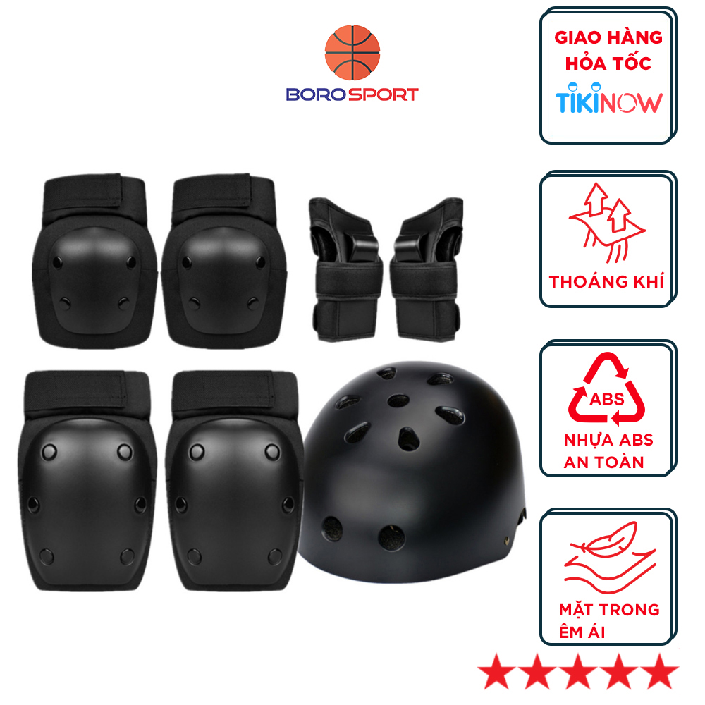 Bộ bảo hộ trượt patin gồm 4 món, bảo hộ tay, gối, khuỷu tay và chuyên nghiệp giúp bảo vệ an toàn khi chơi, tránh chấn thương Cleacco, chất liệu nhựa ABS cao cấp , Hàng Chính Hãng