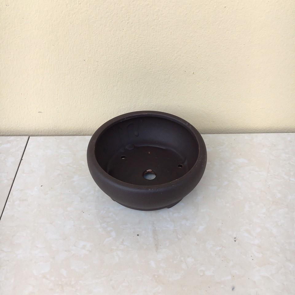 Chậu bonsai Tròn mini đất nung gốm Bát tràng 1 size BM-33