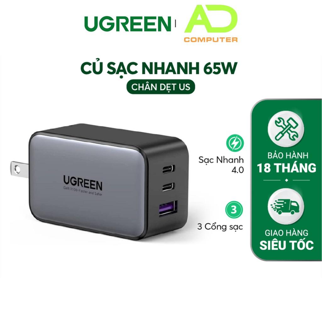 Bộ sạc nhanh GaN Nexode 65W Ugreen CD244