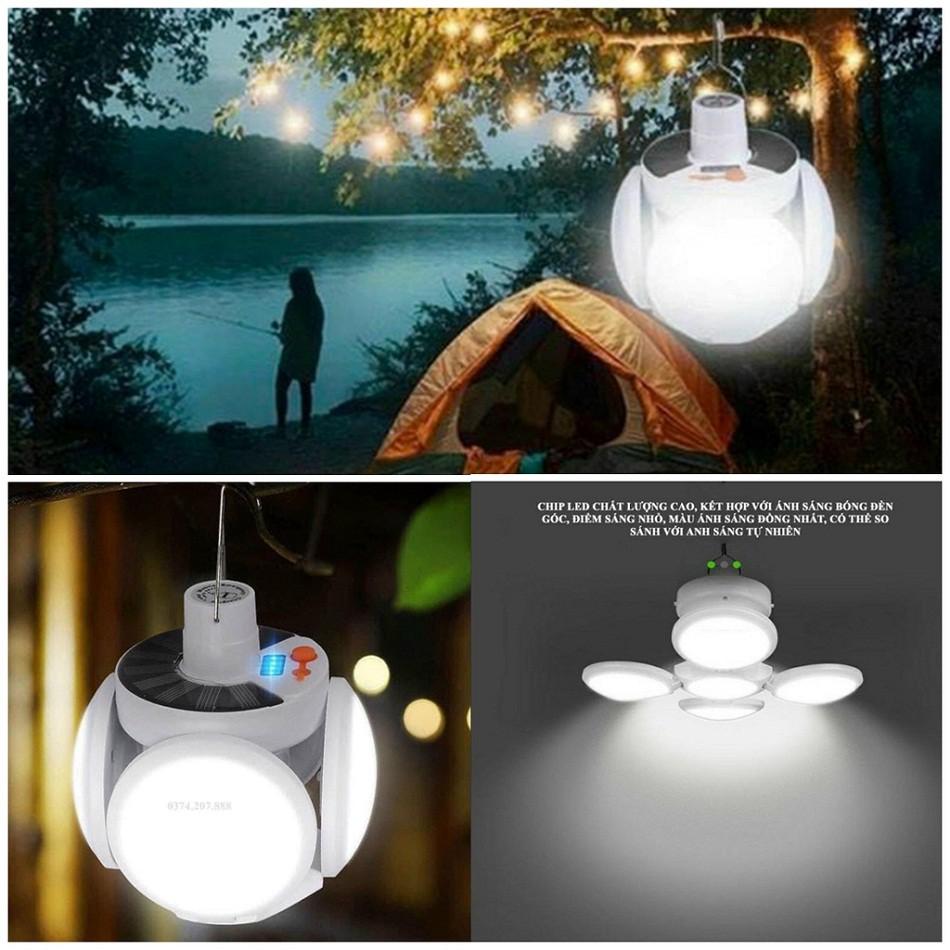 Đèn Led Năng Lượng Mặt Trời Tích Điện 4 Cánh Có Thể Đóng Mở 2029 - Đèn Năng Lượng Mặt Trời 4 Chế Độ Sáng